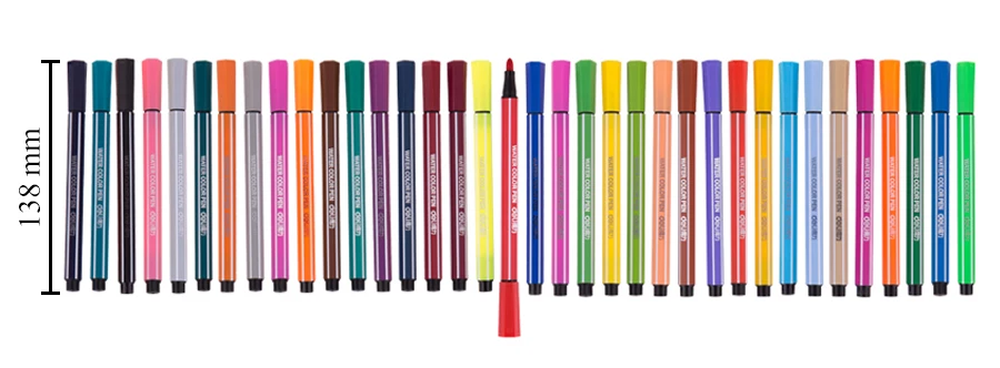 Marcador para o Miúdo Fornecimento de Desenho em Quadrinhos Conjunto com Tinta Deli 36 Cores Qualidade Aquarela Caneta Escola Mangá Arte Marcador Lavável 12 - 18 24 4 Material escolar e de escritório