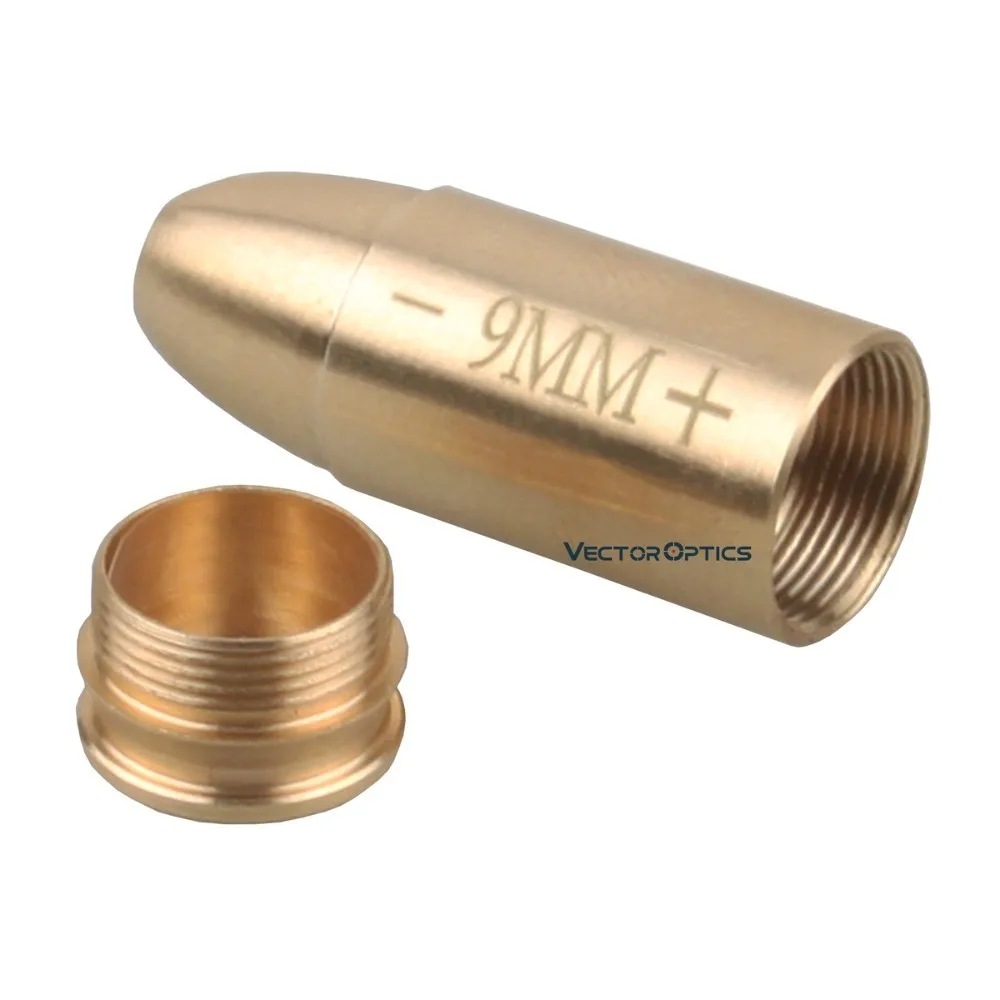 Tanie Optyka wektorowa 9mm wkład czerwony Laser Boresighter kolimator mosiądz fit 9x19mm karabiny pistoletowe