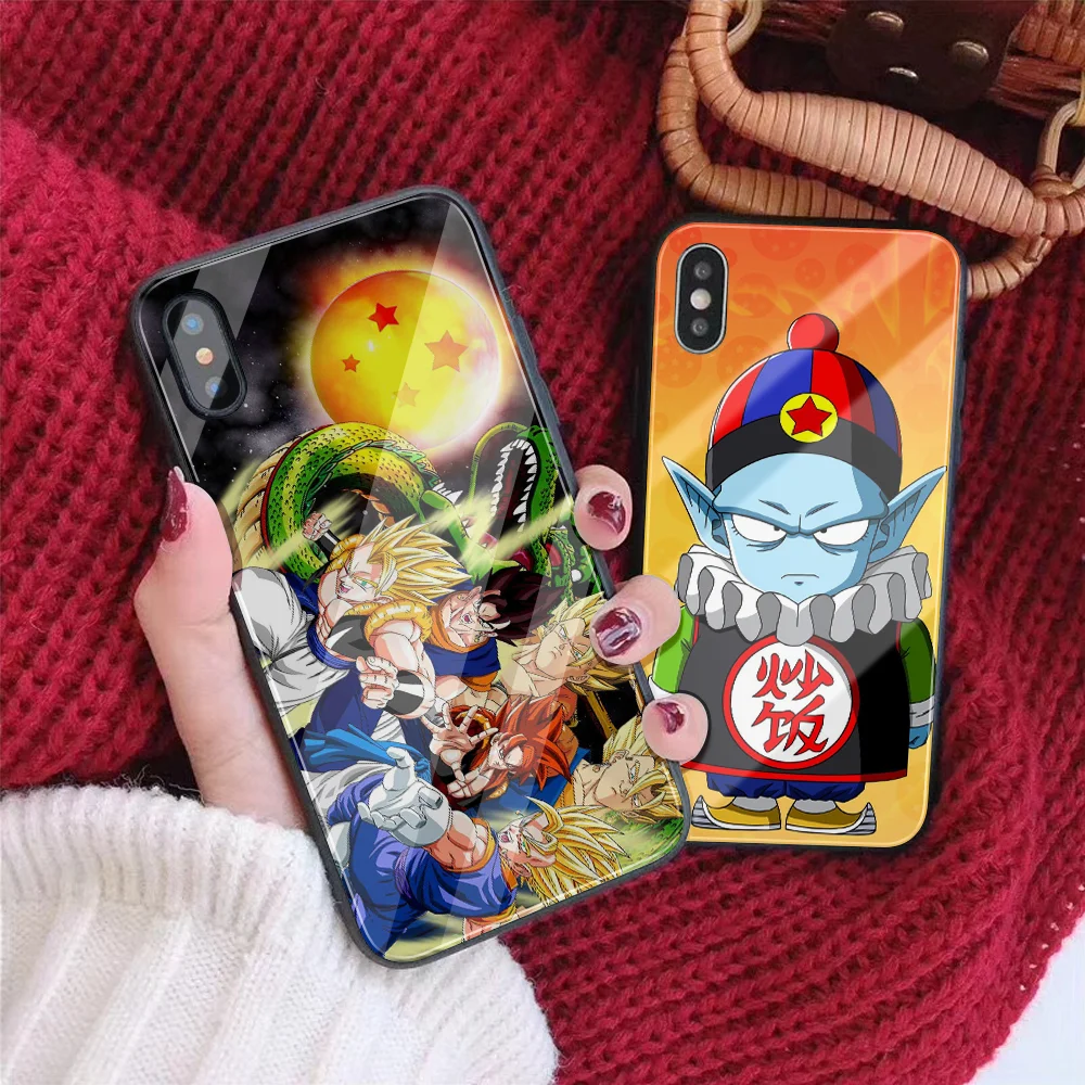 Чехол для телефона Dragon Ball DIY для iPhone 5 5S E 7 8 6 S Plus capa, закаленное стекло, чехол для телефона iPhone 11 Pro X XR XS MAX