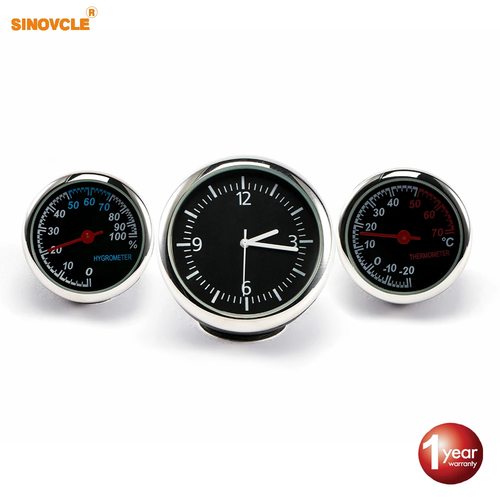 

Hippcron Car Digital Thermometer/Clock/Hygrometer Ornament Auto Watch Quartz Clock Pointer Air Conditioning Outlet Clip