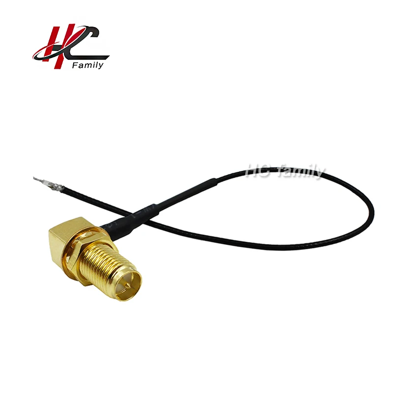 1pc Lower loss thin coaxial cable 1.37mm 90 degree Reserve polarity SMA