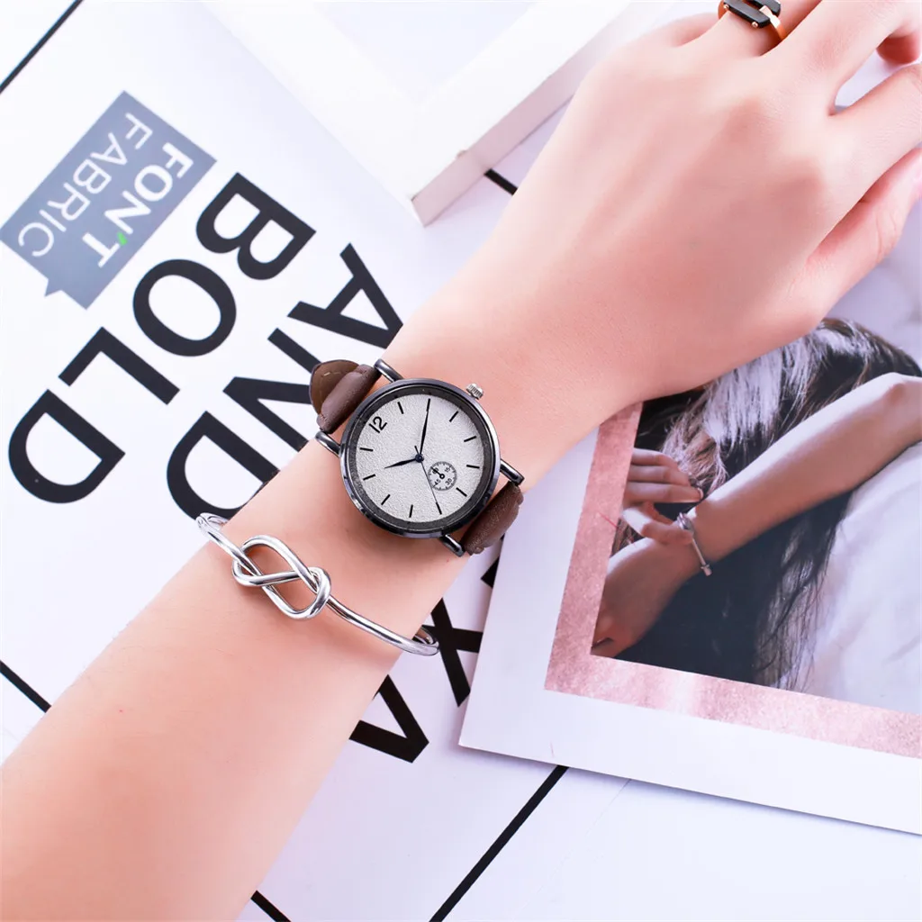 

Ladies quartz Wristwatch Lianfa BrandNew Quartz WatchMen's Leather Strap Korean Clock Mujer Bayan Kol Saati Montre Feminino