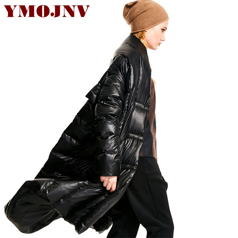YMOJNV высококачественная зимняя женская пуховая куртка 2019 новая мода оверсайз