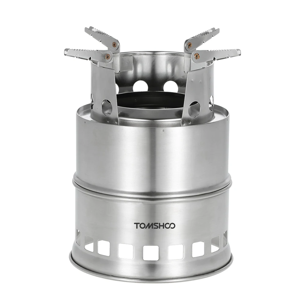 TOMSHOO Outdoor Stove Portable Detachable Stainless Steel Camping Stove