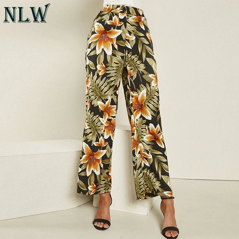 Women Autumn Sequins High Waist Club Pants Silver