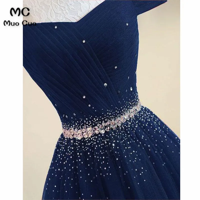 Midnight blue cocktail dress with sleeves Clearance