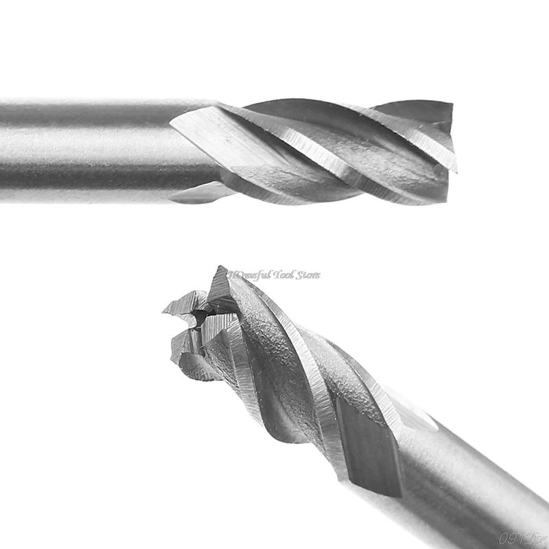 10 шт./компл. 1,5-6 мм Цилиндрический хвостовик из высокопрочной стали 4 Концевая фреза резак сверло для станка с ЧПУ инструмент новый Прямая