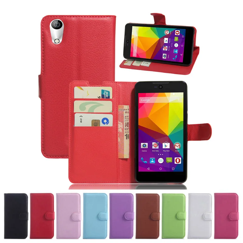 Case For Blu Studio C 5+5 Wallet Flip Leather Case With