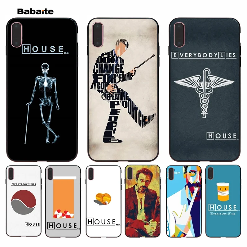 

Babaite House MD everybody lies Novelty Fundas Phone Case Cover for iPhone 8 7 6 6S Plus 5 5S SE XR X XS MAX Coque Shell