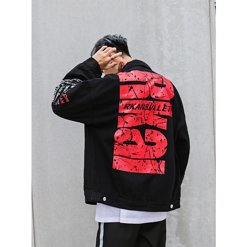 UNCLEDONJM Destroyed outerwear coat mens clothing Letter urban streetwear hip hop jacket for men ripped jeans jacket men 230W UNCLEDONJM Destroyed outerwear coat mens clothing Letter urban streetwear hip hop jacket for men ripped jeans jacket men 230W