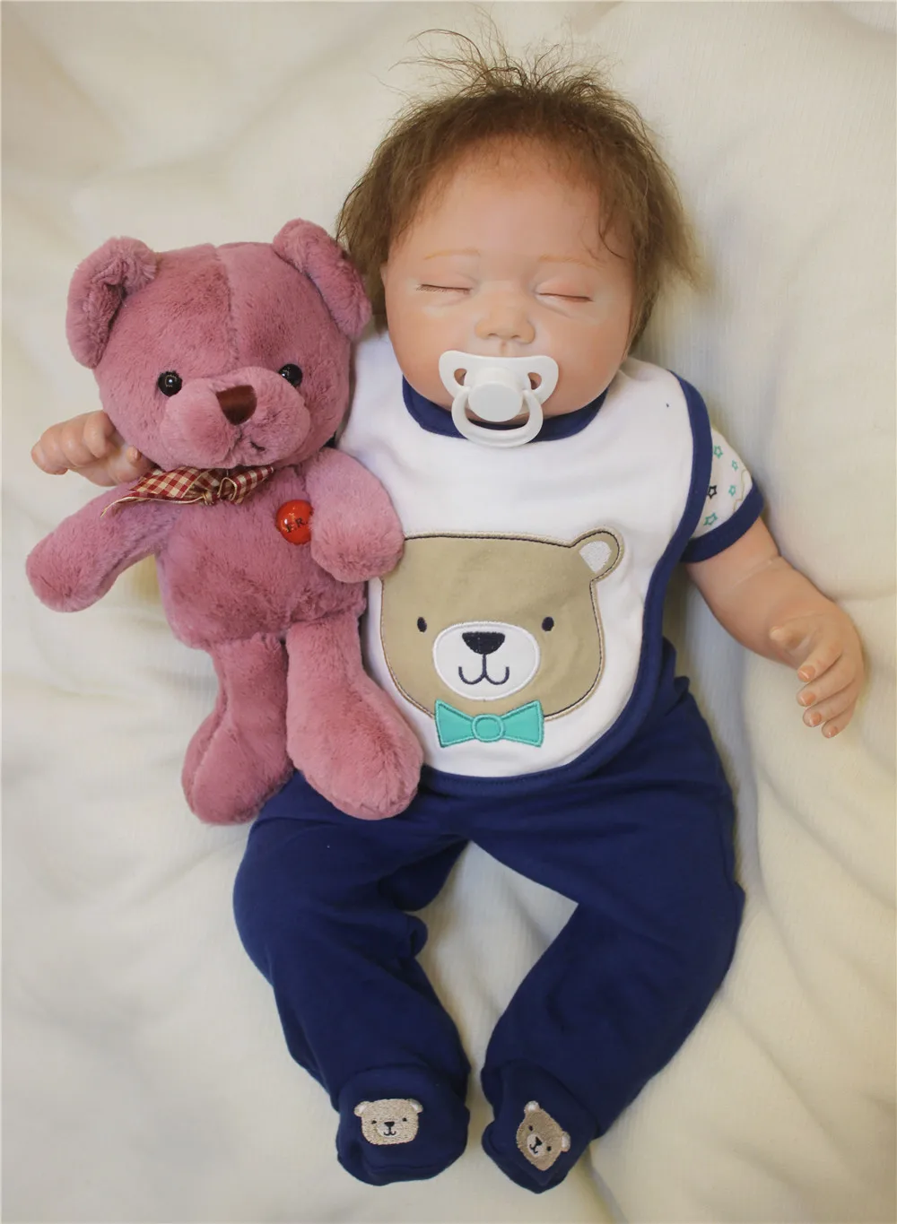 

Fashion 50cm Silicone Reborn Baby Doll kids Playmate Gift For Girls Baby Alive Soft Toys For Bouquets Doll Bebes Reborn dollmai