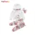 PaMaBa 3 pcs Bebê Meninas Roupas Set 0-24 m Recém-nascidos Roupas Infantis Com Capuz Bebe Meninas Calças Crianças Terno roupa da criança do Inverno Camisola
