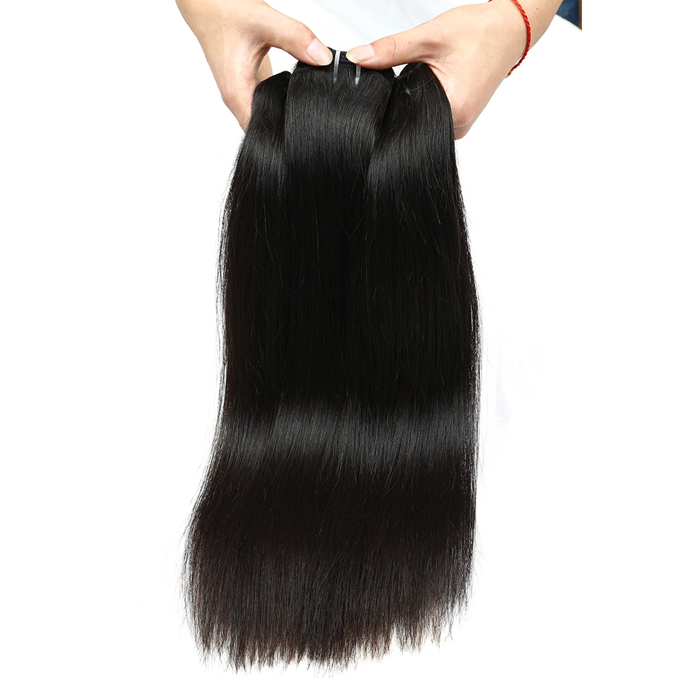 QueenLike 3/4 пучка прямых волос пучки с закрытием не Реми человеческих волос Уток Связки малайзийских волос с закрытием