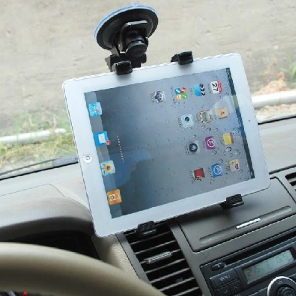 Carro Assento Traseiro Encosto de Cabeça Mesa Montagem Suporte para Tablet para Ipad Pára-brisa pc Gps Preto Universal Atacado Novo - Imagem 3
