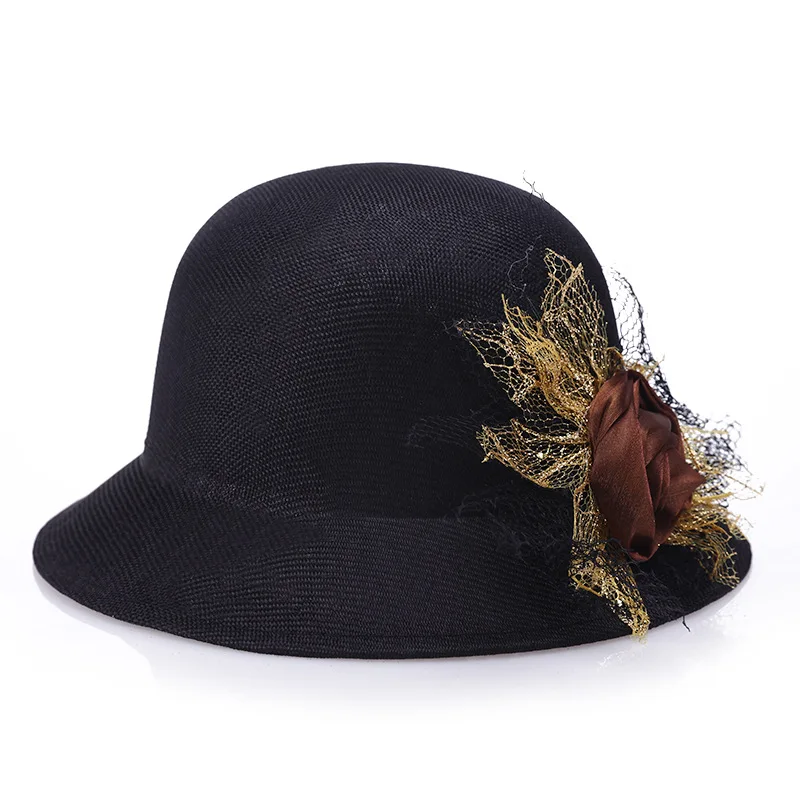 

[FCY] hat lady summer new linen fashion sunshade outdoor sunscreen bonnet straw hat top hat