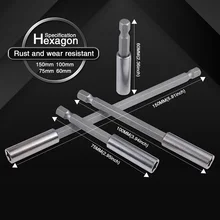 1/4 дюймов шестигранный, магнитный отвертка бит держатель 60/75/100/150 мм быстрой смены отзыв наращивание бар 1/" держатель инструментов сверла наконечник