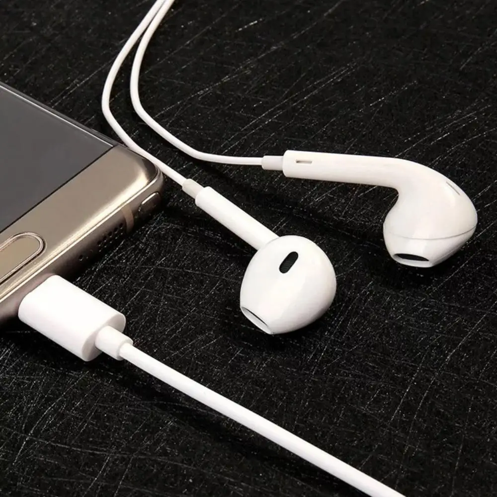 USB цифровой стерео аудио TypeC в ухо наушники Xiaomi samsung HUAWEI Спорт проводной микрофон