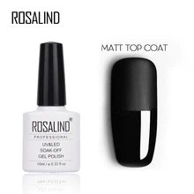 ROSALIND Fosco Top Coat de Base Coat 10 ml UV LEVOU Embeber Off gel Unha Polonês verniz de Unhas de Gel Unha Polonês arte Da Laca para a Beleza