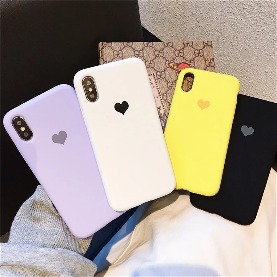 Оригинальный официальный силиконовый чехол Love Sign для iPhone 7 8 6 6s Plus телефона X Xs Max XR