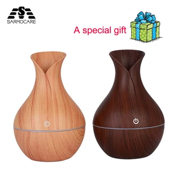 

ultrasonic Humidifier aroma diffuser essential oils wood grain usb air cooler purifier humidifiers light bulb mist evaporator