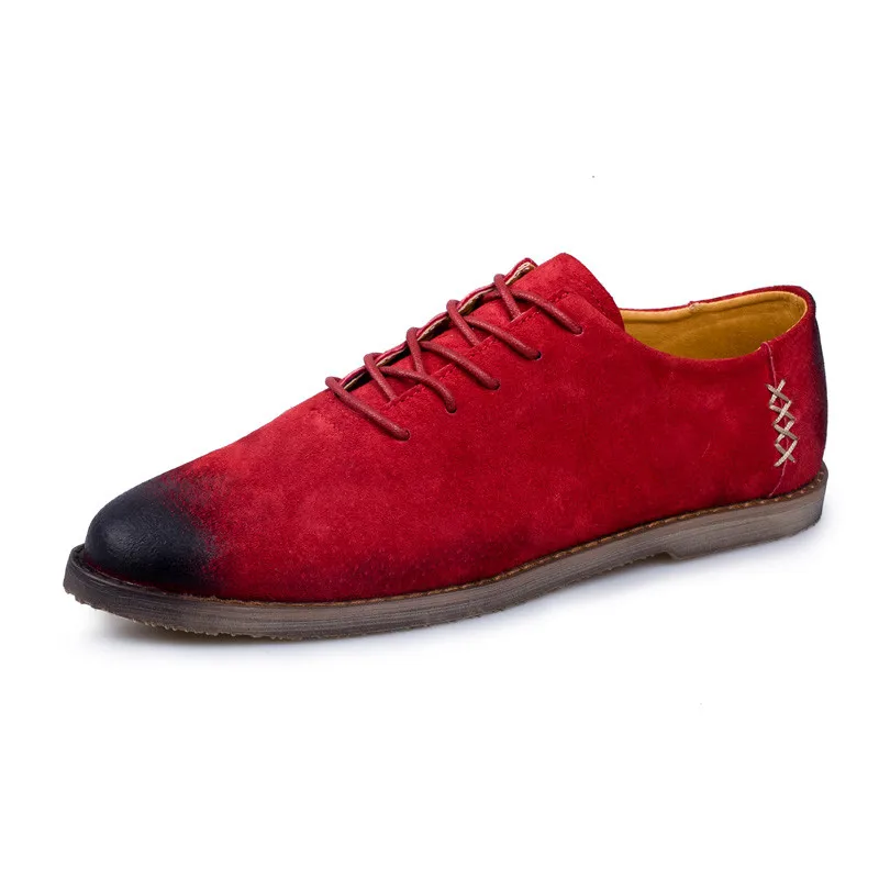 red khaki Britannique Occasionnels Respirant Chaussures Style Casual Hommes Vintage Black 8A6qwwCn