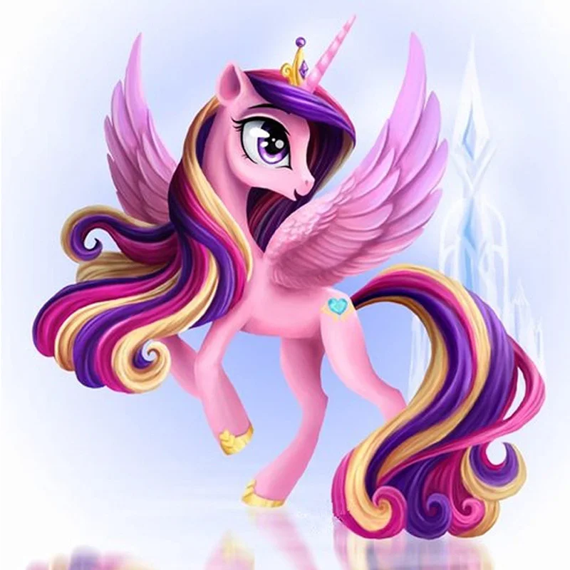 

Princess Pony Diamond Painting Cross Stitch Diamond Embroidery 5D Diy Cartoon Diamond Mosaic Rhinestones Full Gift Resin