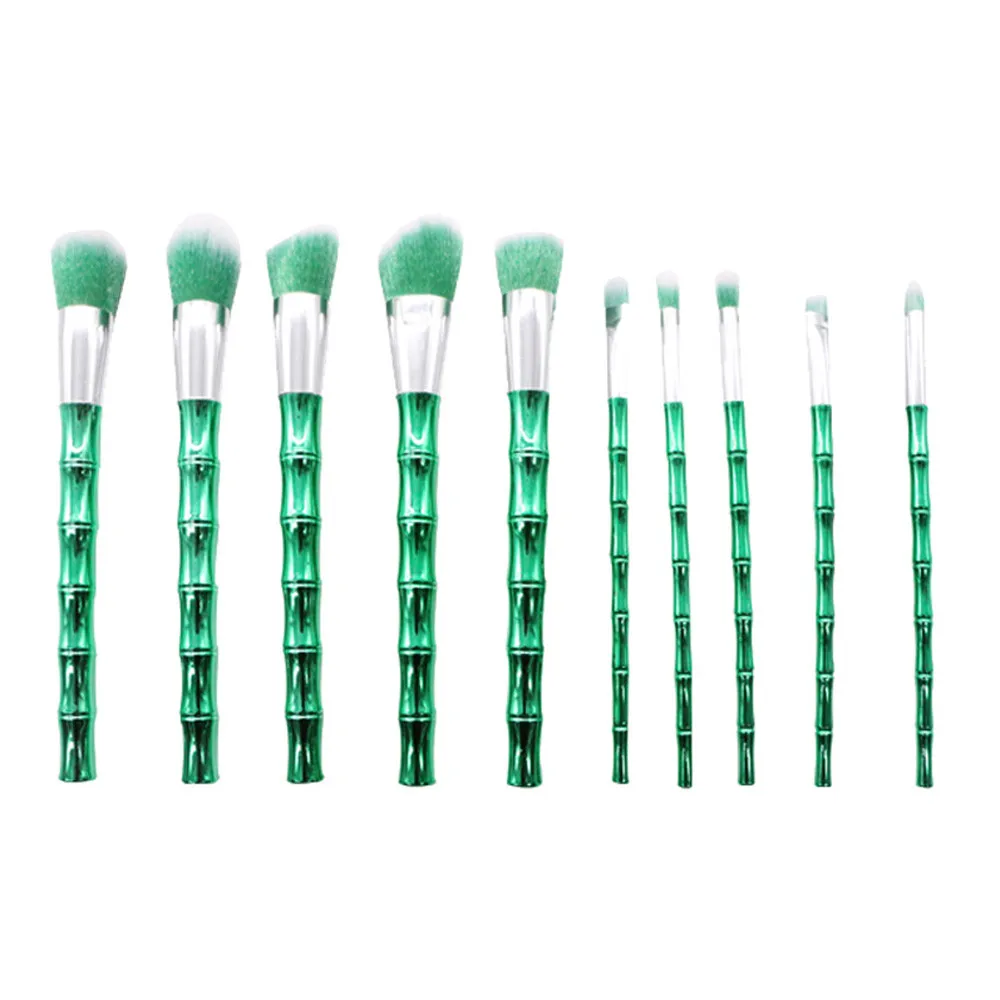 

Best Deal Makeup Brushes 10Pcs Soft Hair Cosmetics Set Bamboo handle high quality make up brush set