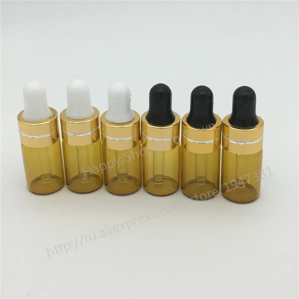 

50PCS 3ML Small Amber Glass Dropper Bottle, 3cc Mini Glass Vial With Pipette Dropper