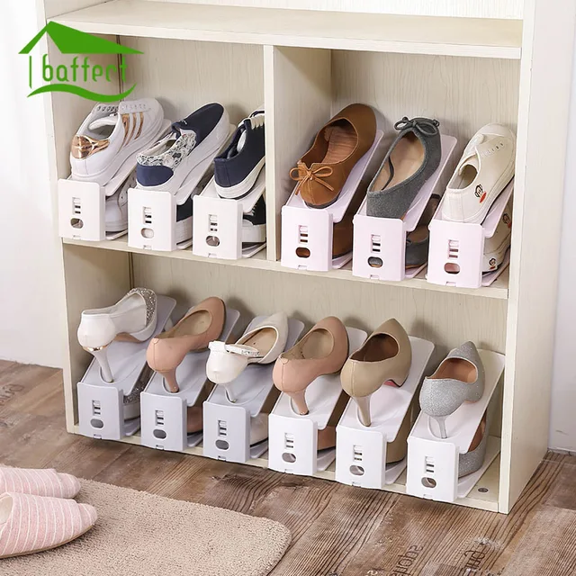 2018 New Shoe Racks Plastic Double Shoe Holder Storage