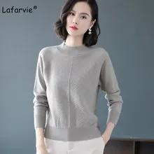 Lafarvie Autumn Winter Turtleneck Knitted Sweater Women Pullover Long Sleeve Thick Warm Fashion Striped Knitting Sweater 7 Color