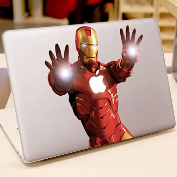 Cool The Avengers Iron Man Open Fire Vinyl Decal Laptop Skin Case For