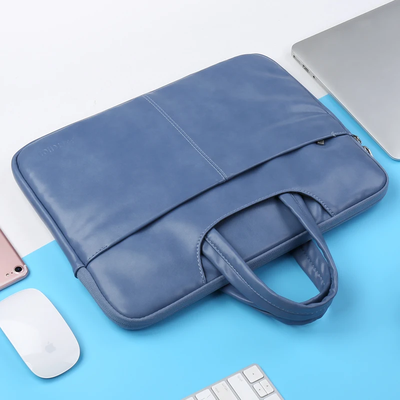 

Pu Leather Laptop Bag for Dell/Lenovo/Hp 13 14 15.6 inch Laptop Handbag Case for Acer/Asus Gray Men Computer Bag 11 12 inch