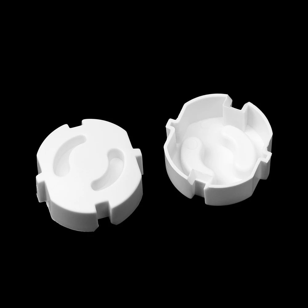 Socket Covers 10pcs/Set Baby Safety Rotate Cover 2 Hole Round European Standard Electric Protection Kids Socket Plastic Security Guard Locks