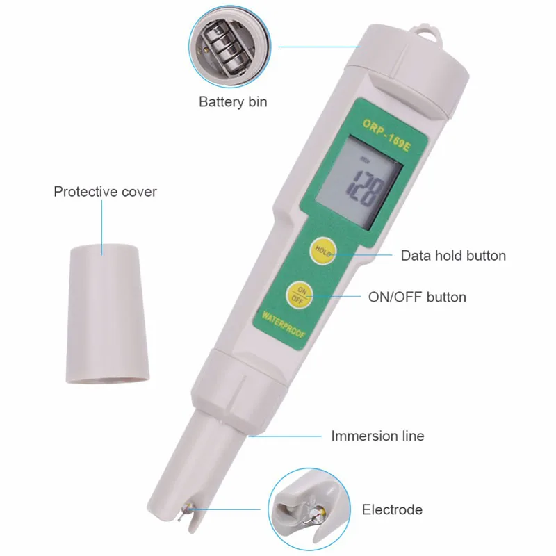 Профессиональный 169E ОВП детектор редокс-тестер водонепроницаемый ОВП метр Ph измерительный инструмент