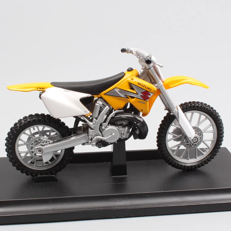 Детские 1:18 весы Welly мини Suzuki RM250 мотокросса мотоцикл литья под давлением эндуро внедорожных Трейл модель игрушка миниатюрная