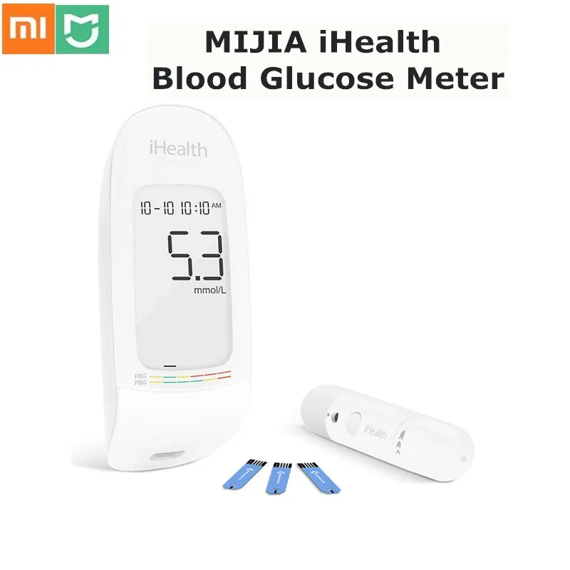 

XIAOMI IHealth AG-607 Blood Glucose Meter With Test Strips Lancets 5Sec Smart Blood Glucose Meter LCD With Backlight