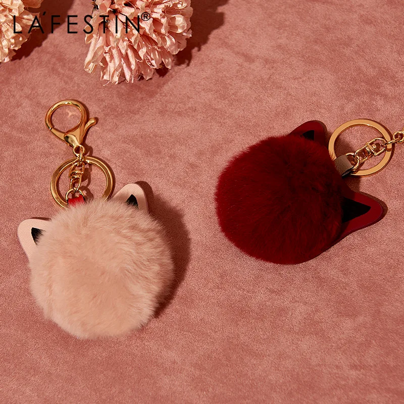 

LA FESTIN Small hair ball ornaments can be used in handbag shoulder bag wallets two color for choice