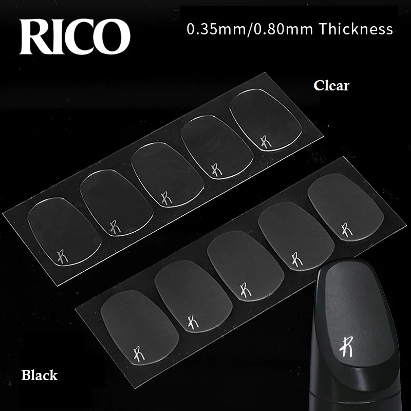 

Rico by D'addario RMP01C RMP01B Reserve Mouthpiece Patch, Clear/Black, 5-Pack