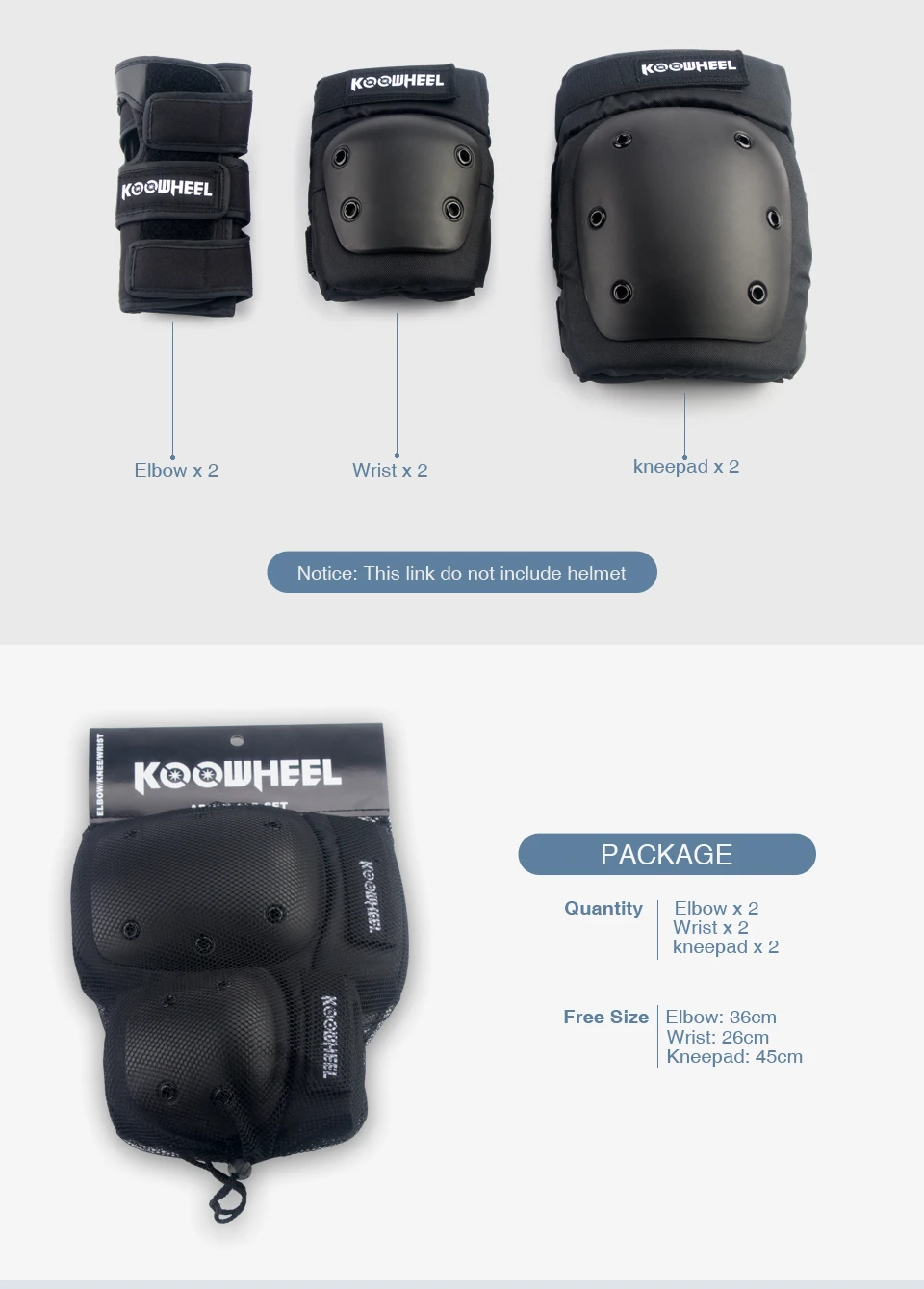 Protective Gear Set for Skateboarding (2)