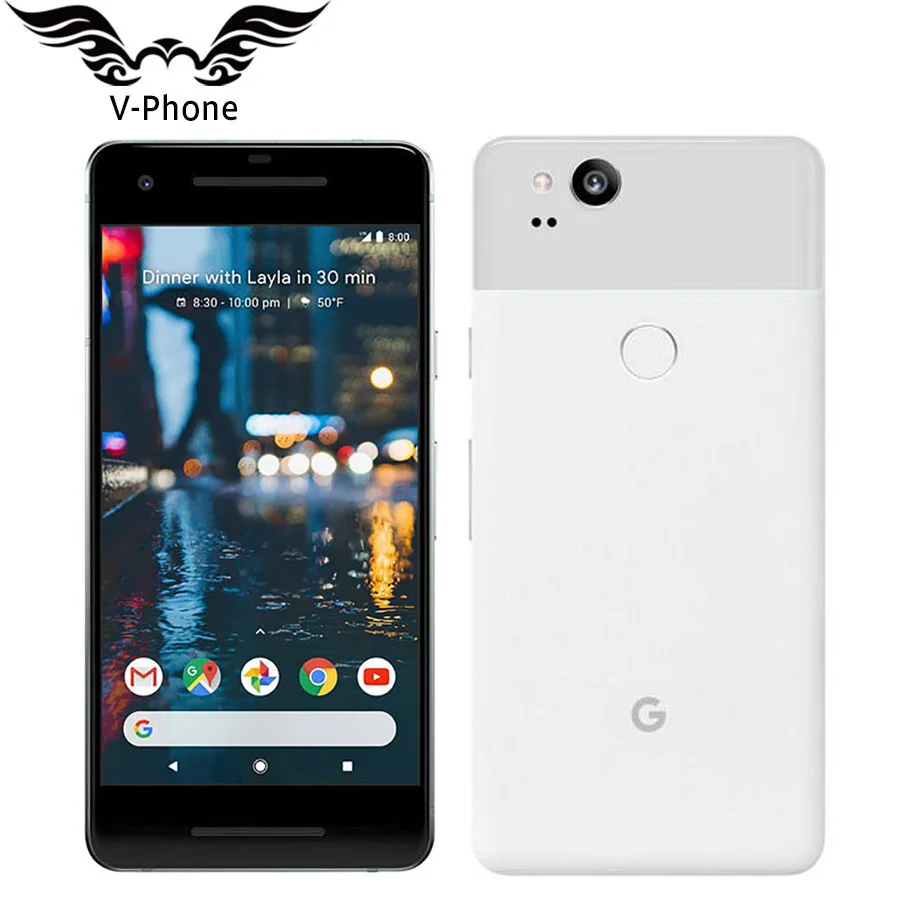 Абсолютно 5,0 дюймов Google Pixel 2 Версия США 4 Гб 128 Гб Смартфон Snapdragon 835 Восьмиядерный отпечаток пальца 4G Android мобильный телефон