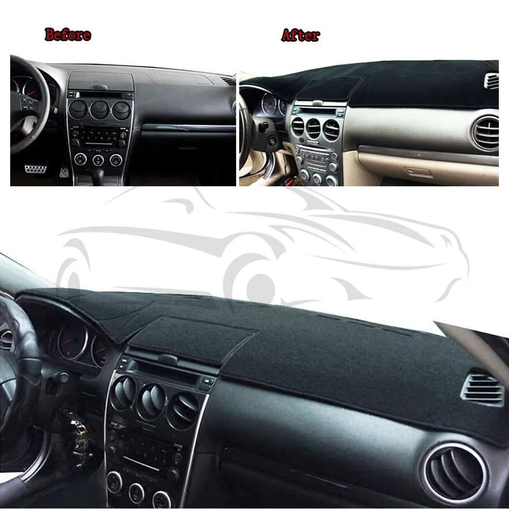 Cloudfireglory для Mazda 6 GG1 2003-2008 Черный приборной панели крышки Dashmat Даш Мат Pad козырек от солнца приборная панель ковровые покрытия для леворульных автомобилей