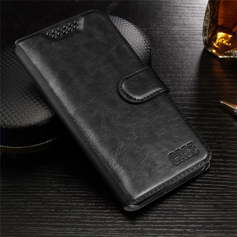 Кожаный чехол Y6 Prime 2018 для Huawei Y 6 Классические однотонные чехлы бумажники с