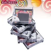 Плоские Овальные ресницы расширения 0,10 с изгибом B curl накладные волосы отдельных шелковые ресницы