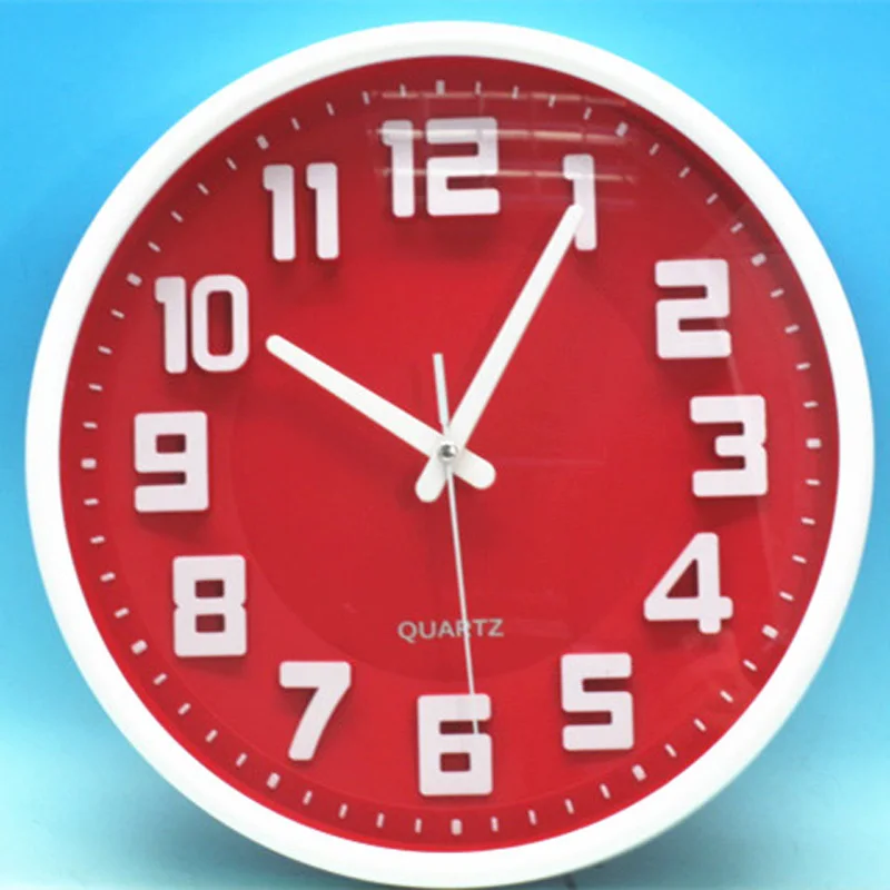 3D Fashion Children Candy wall clock circular digital clocks mute