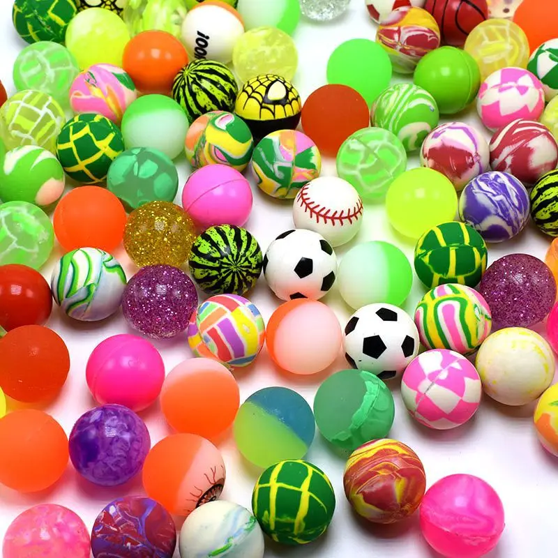 10pcs/lot Bouncy Ball 30mm Rubber Water Float Jumping Balls Mix Colors