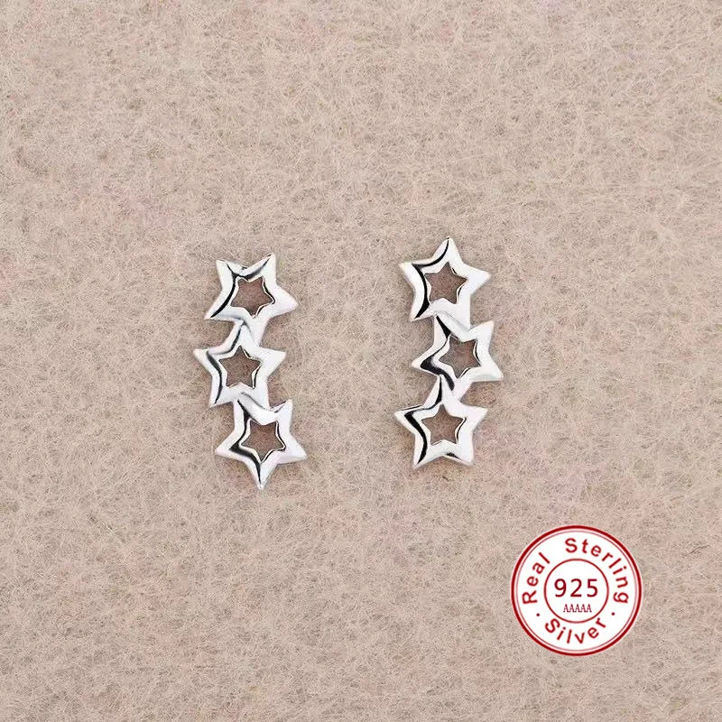 

Star Ear Climber Tiny Star 925 Sterling Silver Stud Earrings Everyday Teen Mothersday Celestial Birthday Gift Jewelry for