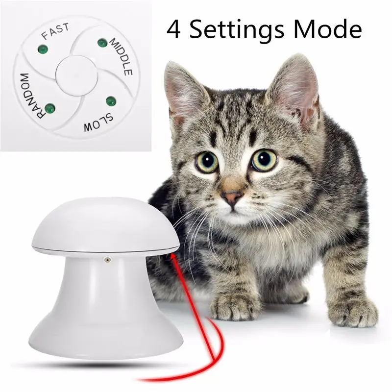 New Arrived 360 Degree Automatic Interactive Dart Laser Light Exercise Teaser Fun Exercise Pet Puppy Toy For Cat Dog Funny