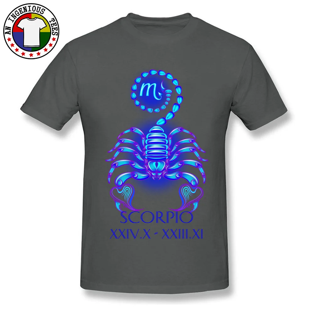 SCORPIO  The Scorpion Crewneck T Shirts Summer/Fall Tops Tees Short Sleeve Newest Cotton Fabric Printed Tshirts Casual Men SCORPIO   The Scorpion carbon