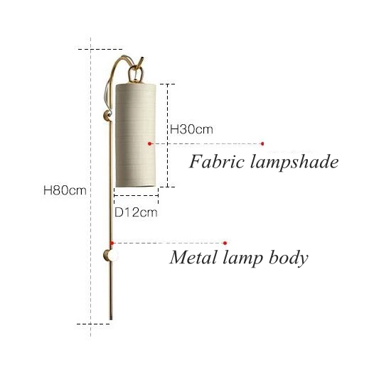 LukLoy светодиодный Освещение в помещении настенный светильник Современный Домашнее освещение украшение бра ткань светодиодный Nordic Настенные светильники тканевая лампа лестницы