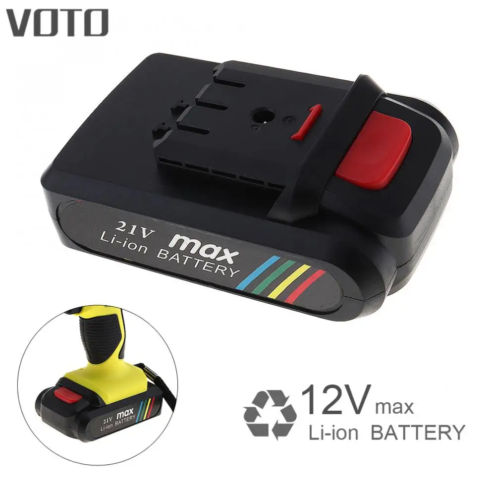 

New VOTO Universal 21V Max Li-ion Rechargeable Battery with Flat Push Type for Electric Drill / Electric Screw Driver